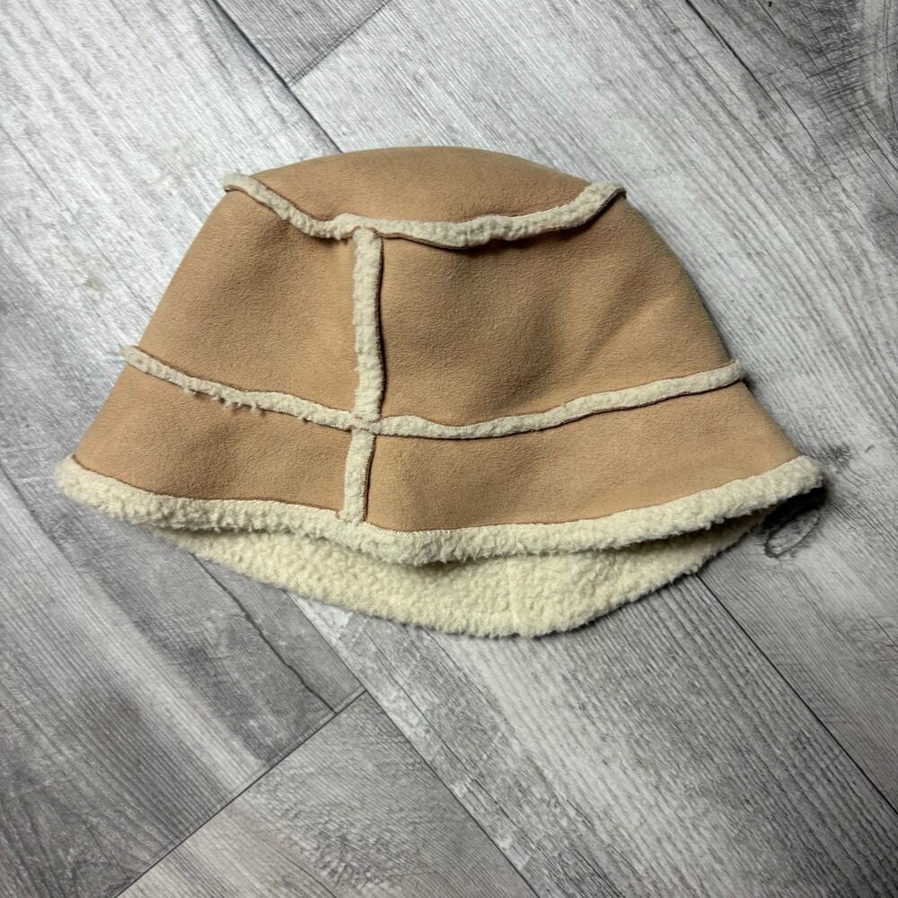 Y2K Faux Sherpa and Suede Bucket Hat Outbrook Women’s One Size